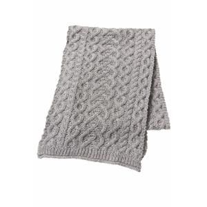 Women's Irish Knitted Wool Soft Heart Pattern Scarf 9.5x60(x4942-sgry)😒